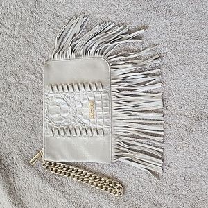 Just Cavalli fringe clutch hand bag